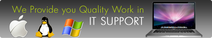 We Provide you Quality Work in IT Support